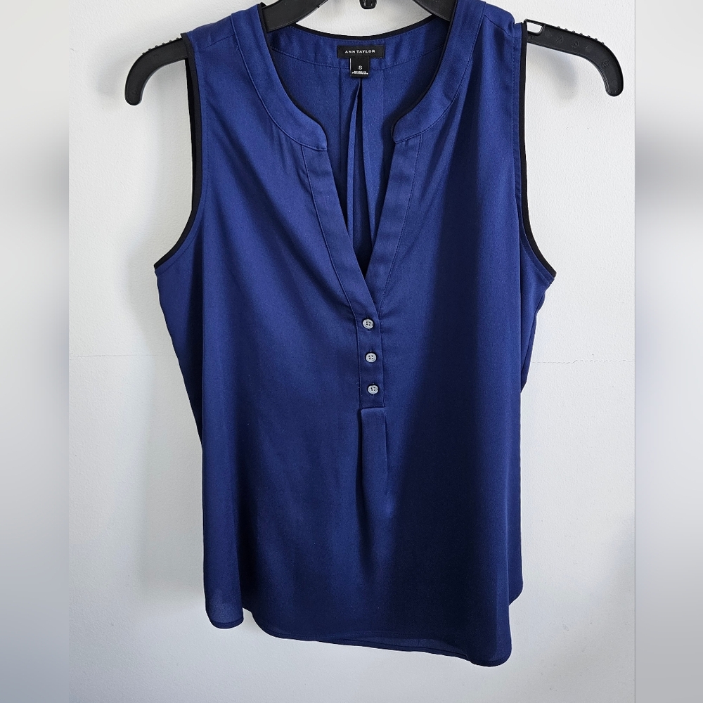 Ann Taylor Navy Sleeveless Top